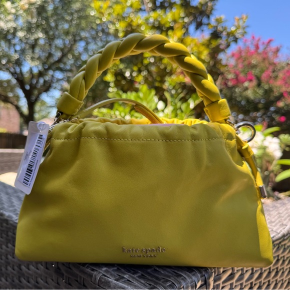 Kate Spade Meringue Small Leather Crossbody Bag, Lime Slice NWT - Picture 8 of 10